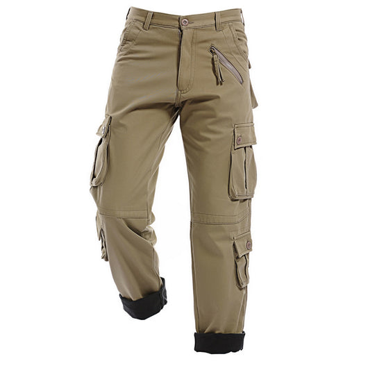 Pantalones de Trabajo Cálidos Talla Grande Forro Polar Grueso Ajuste Holgado