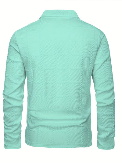 Polo Manga Larga Clásico con Solapa y Botones para Hombre - Image 9