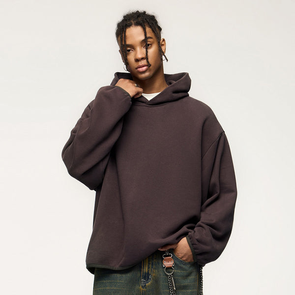Sudadera Holgada de Color Liso - Estilo Urbano Minimalista