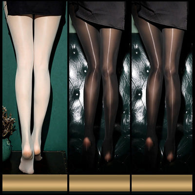 Medias Brillantes Ultrafinas con Bragueta Dorada - Estilo Elegante y Sensual - Image 39