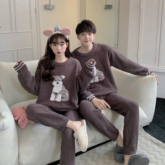Pijama Familiar Japonés Adorable Perrito Padre e Hijo - Conjunto Algodón Manga Larga - Image 2