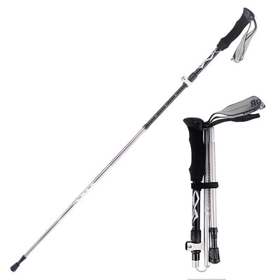 Bastones de Trekking Plegables de Aluminio con Cierre Externo - 5 Secciones Portátiles - Image 9
