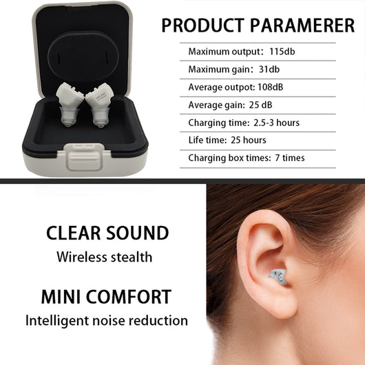 Audífono Digital Invisible Recargable con Amplificador de Sonido Portátil - Image 14