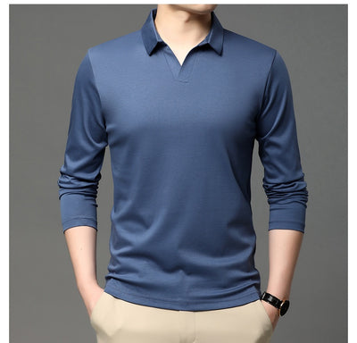 Camisa Casual de Algodón Puro para Hombre - Manga Larga Clásica - Image 9