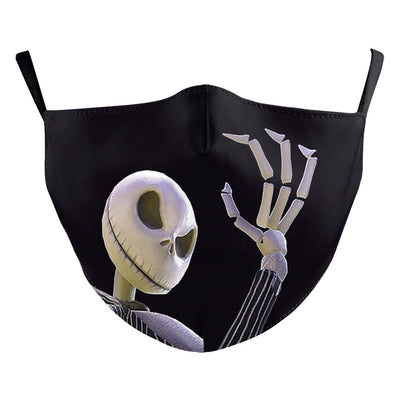 Halloween funny face mask with a digital print of a stitched-up face and yellow teeth, featuring ear hooks. - Image 5