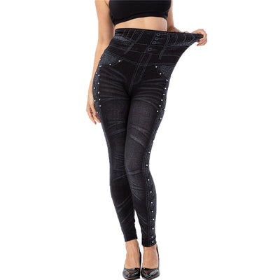 Pantalones Capri Ajustados de Cintura Alta con Detalles Brillantes - Image 12