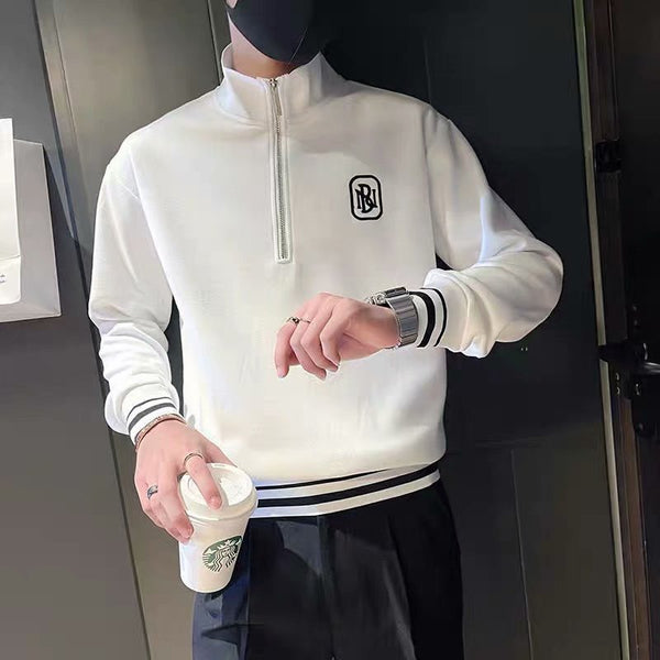 Suéter Cuello Alto Slim Fit para Hombre - Pullover Otoño Elegante