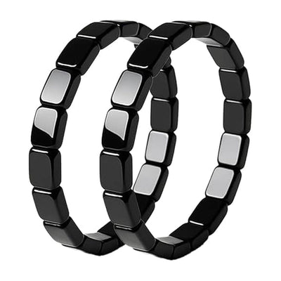 Pulsera Elástica de Turmalina Negra para Hombre - Diseño Mixto - Image 11