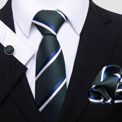 Conjunto de Corbata, Pañuelo y Gemelos para Hombre - Elegancia Empresarial - Image 8