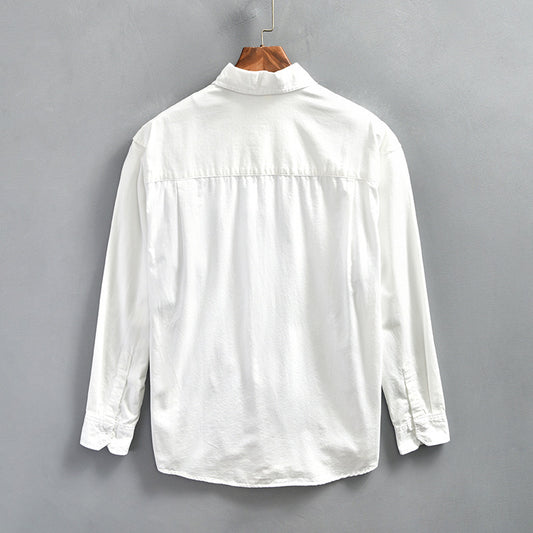 Camisa Casual Oversize de Manga Larga para Hombre - Estilo Minimalista - Image 2