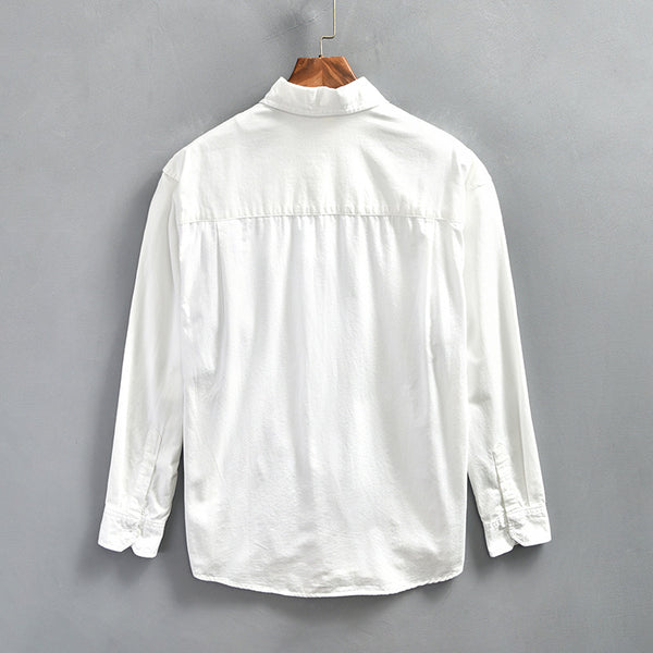 Camisa Casual Oversize de Manga Larga para Hombre - Estilo Minimalista