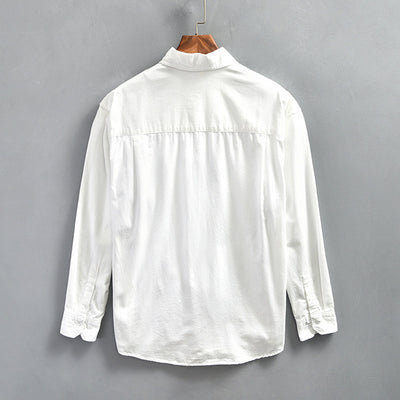 Camisa Casual Oversize de Manga Larga para Hombre - Estilo Minimalista - Image 2