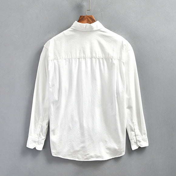 Camisa Casual Oversize de Manga Larga para Hombre - Estilo Minimalista