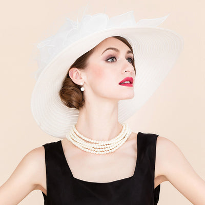 Sombrero de Organza Elegante para Dama