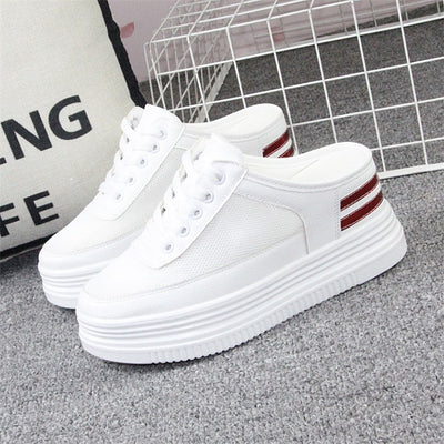 Zapatillas Blancas Transpirables con Malla Hueca para Mujer - Image 4