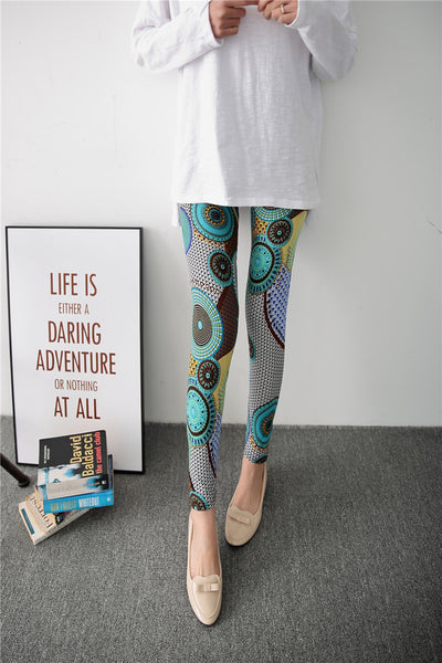 Leggings Elásticos Milk Silk con Diseño Graffiti y Pintura de Tinta Primavera - Image 4