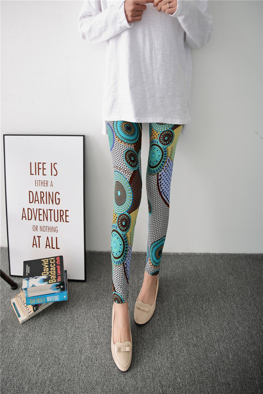 Leggings Elásticos Milk Silk con Diseño Graffiti y Pintura de Tinta Primavera - Image 4