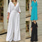 Jumpsuit Elegante de Cuello V y Manga Corta para Mujer