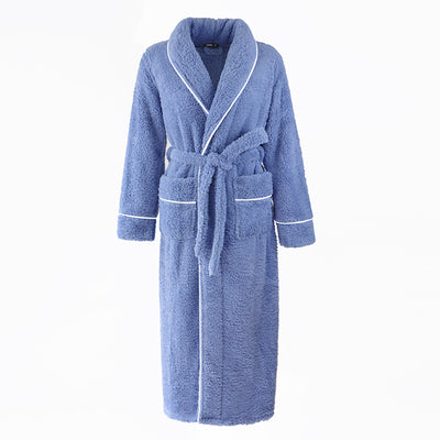 Bata de Invierno en Terciopelo Algodón para Parejas - Pijama Largo Talla Grande Lujo Ligero - Image 30