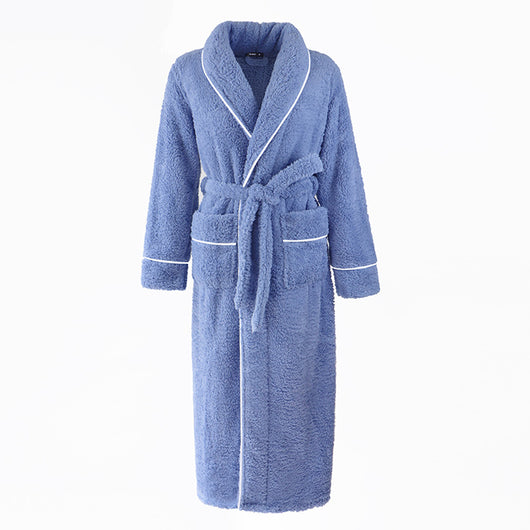 Bata de Invierno en Terciopelo Algodón para Parejas - Pijama Largo Talla Grande Lujo Ligero - Image 30