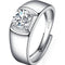 Platinum Diamond Ring Moissanite Ring D Color 1 Carat Adjustable 12-Style