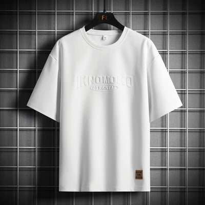 Camiseta Suelta de Algodón para Hombre Talla Grande - Manga Corta Verano - Image 4