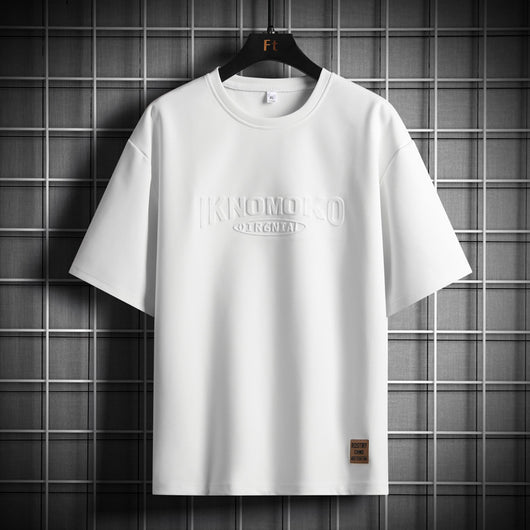 Camiseta Suelta de Algodón para Hombre Talla Grande - Manga Corta Verano - Image 4