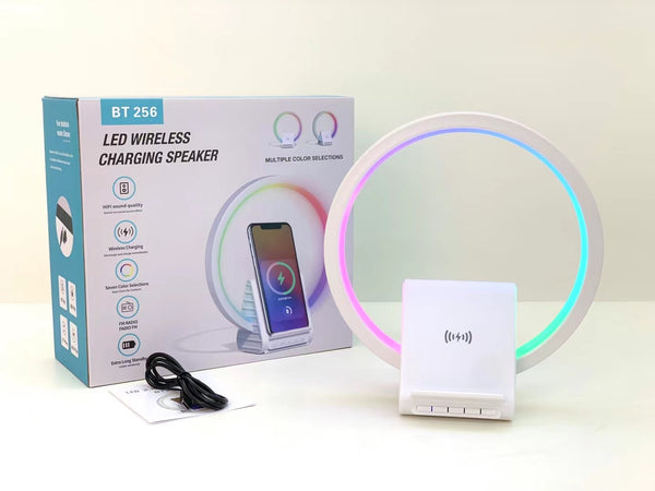 Parlante Inteligente Bluetooth con Luz Ambiental y Cargador Inalámbrico 15W - Image 3