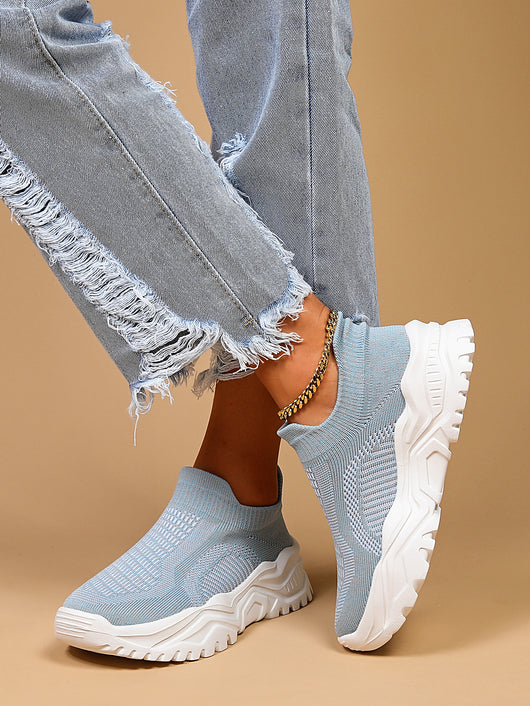 Zapatos Deportivos Deslizables con Calcetín Tejido Transpirable para Mujer - Image 10