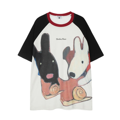 Playera de Algodón para Hombre con Estampado Abstracto Cartoon - Image 7