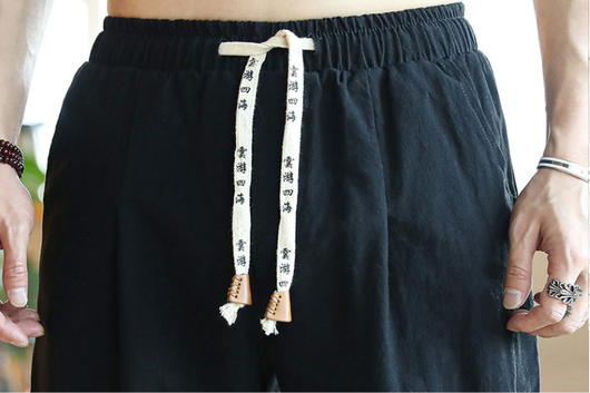 Pantalones de Lino Estilo Chino para Hombre - Algodón y Lino Holgados Talla Grande - Image 9