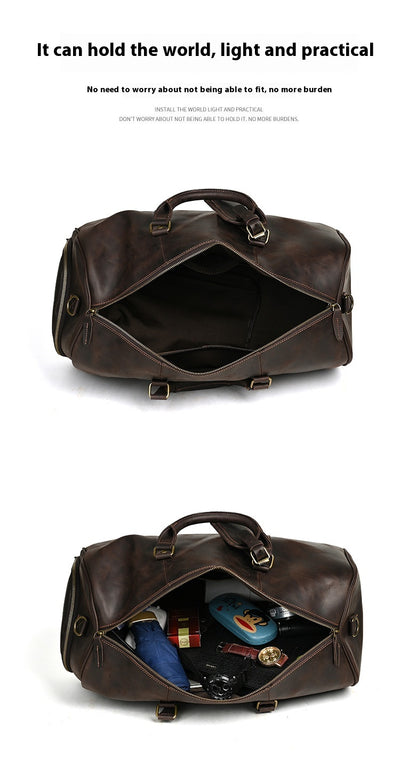Bolsa Mensajero de Cuero para Viajes - Gran Capacidad Portátil - Image 19