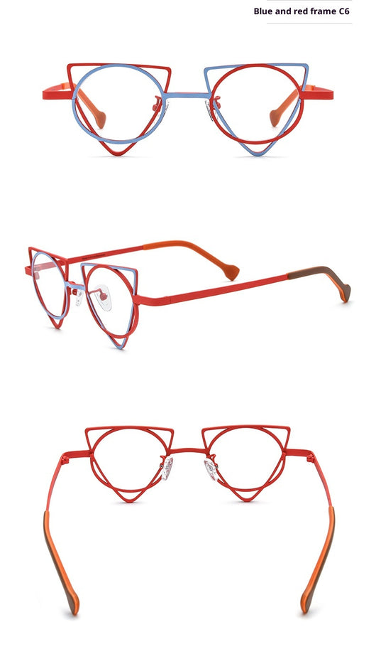 Gafas Graduadas Cat-eye Titanio Ultraligero con Lentes de Color - Image 14
