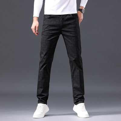 Pantalones Casuales de Algodón Estilo Británico para Hombre - Image 8