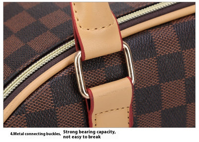 Bolso de Gran Capacidad con Patrón Cuadriculado y Diseño Transpirable - Image 11