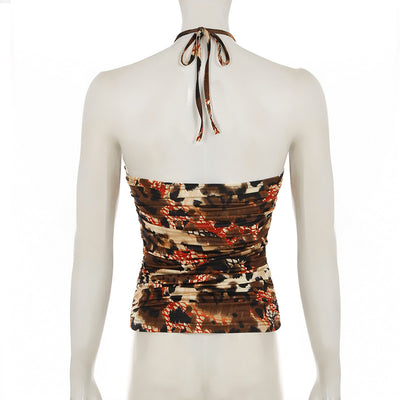 Chaleco Halter Retro Estampado Elegante y Sensual - Image 15