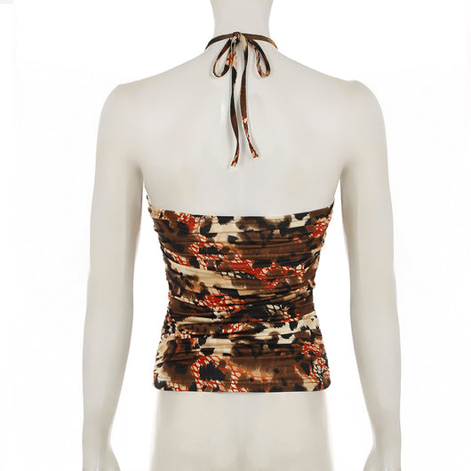 Chaleco Halter Retro Estampado Elegante y Sensual - Image 15