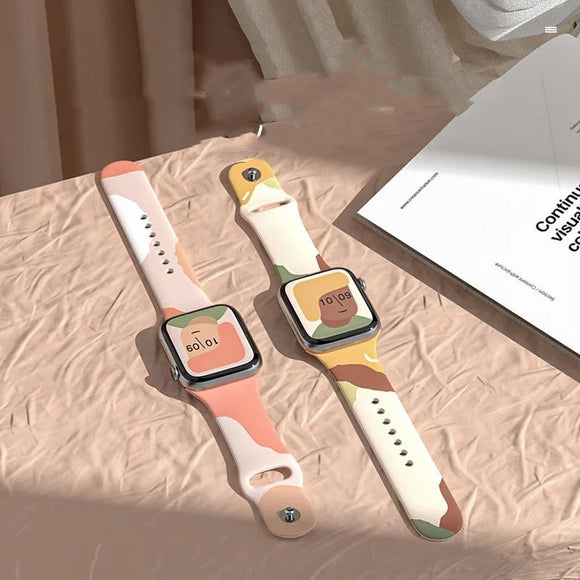 Correa Apple Watch con Estampado de Manzana - Compatible con iWatch