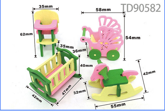 Casa de Muñecas de Madera Miniatura para Juego Infantil - Image 3
