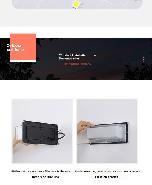 Lámpara LED de Pared Exterior Impermeable con Sensor de Movimiento - Image 32