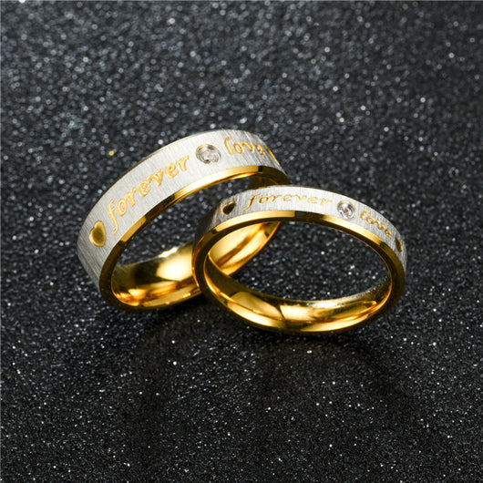 Anillo de Diamante Tallado Doble para Parejas - Diseño Europeo y Americano - Image 3