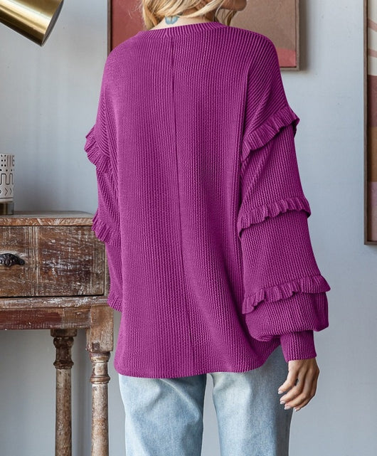 Blusa Elegante con Mangas Linterna y Encaje - Image 16