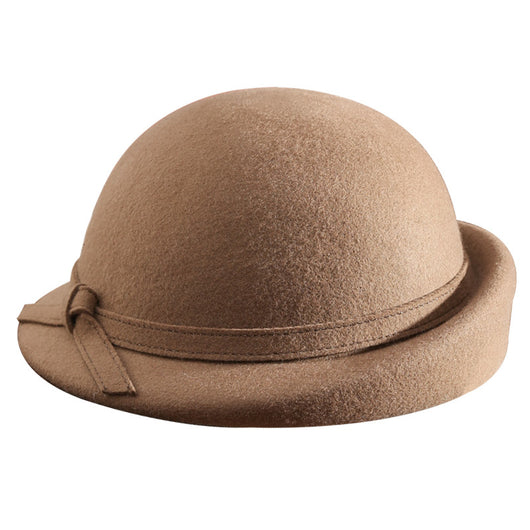 Sombrero de Fieltro Pura Lana con Lazo Elegante Estilo Británico - Image 3