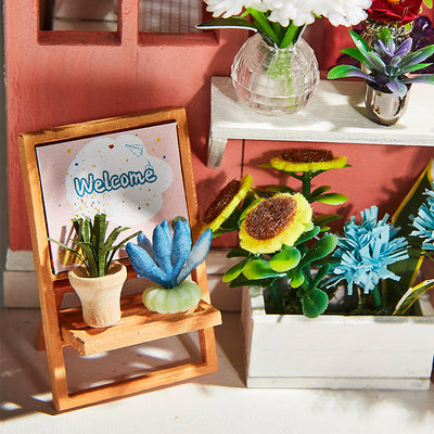 Casa de Flores en Miniatura - Modelo Artesanal Hecho a Mano - Image 3