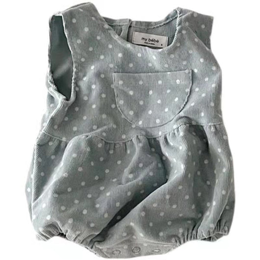 Pijama Enterizo de Franela con Lunares para Bebé - Image 4
