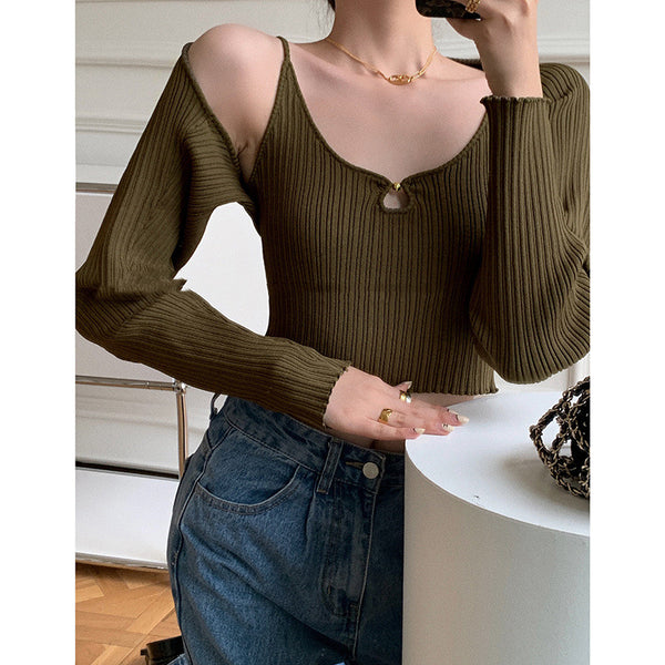 Camiseta Coreana Calada Slim Fit Mujer - Diseño Elegante y Versátil