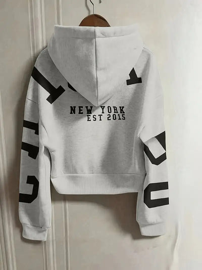 Sudadera Oversized Vintage con Estampado de Letras Llamativo - Image 7