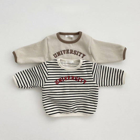 Camiseta Infantil de Rayas con Manga Larga