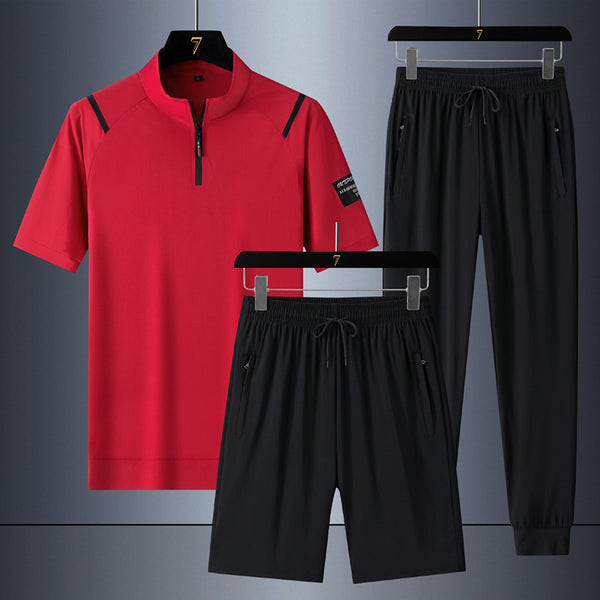 Traje Tres Piezas Ice Silk de Secado Rápido para Hombre