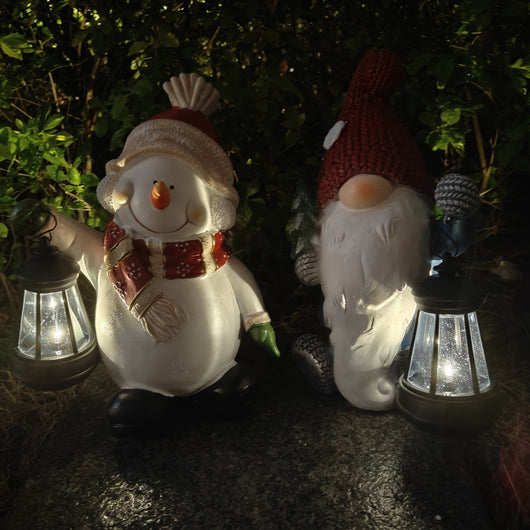Lámpara Decorativa Navideña con Muñeco de Nieve en Resina - Image 22